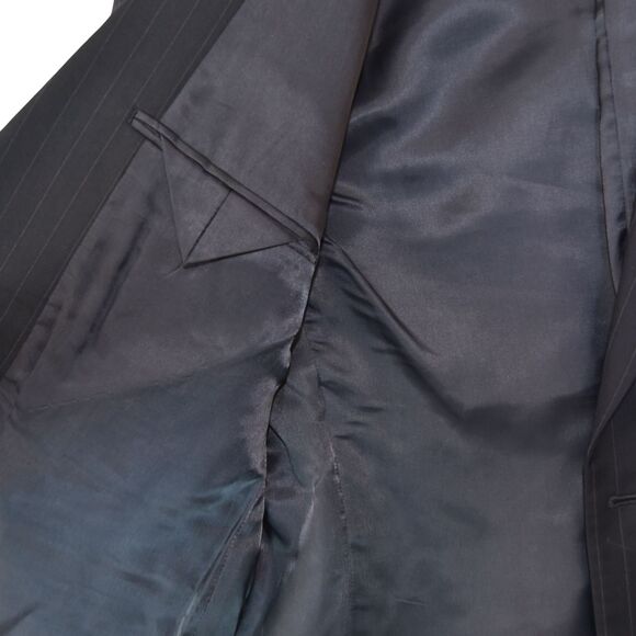 Lauren Ralph Lauren Sport Coat 44R Dark Navy Pinstripe 100% Wool - Picture 7 of 10